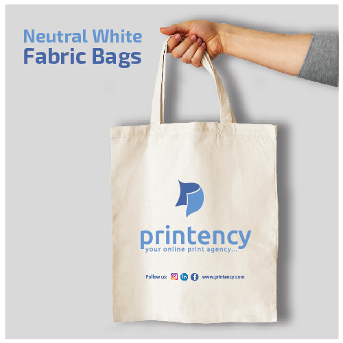 Neutral White Fabric Bags